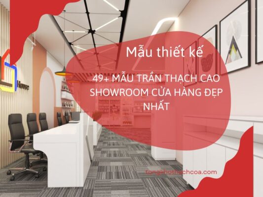 ảnh thiết kế mẫu trần thạch cao showroom cửa hàng đẹp