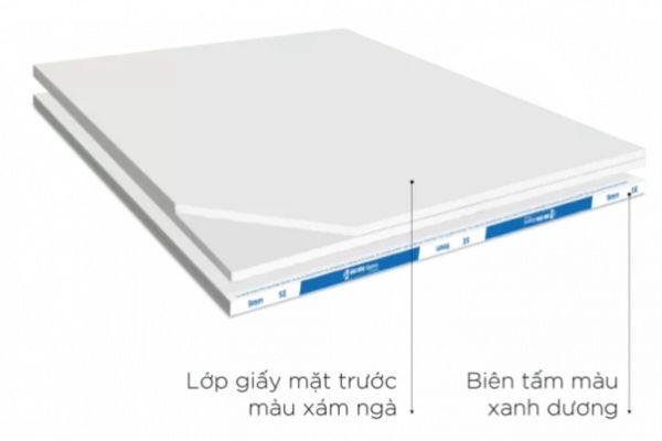 Tấm thạch cao Gyproc tiêu chuẩn 9mm maud trắng ngà