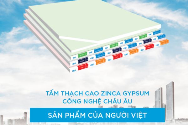 tấm thạch cao zinca có 5 loại chính