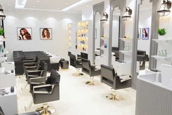 mẫu trần salon tóc đơn giản