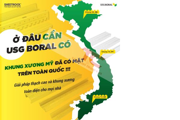 khung xương thạch cao boral độ bền cao, chất lượng, giá tốt mặt hàng có mặt tại hầu hết các cửa hàng vật tư thạch cao