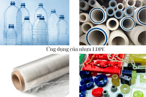 Ứng dụng của nhựa LDPE làm ống chựa, màng co, chai nhựa,...