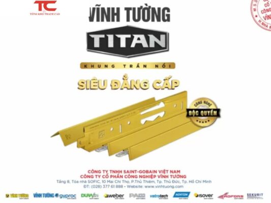 giới thiệu dòng sản phẩm Khung trần nổi Vĩnh Tường TiTan