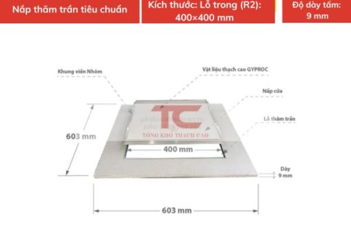 nap tham tran thach cao 400×400 mm tieu chuan